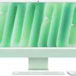 APPLE iMac Z1EN 59,62cm 23,5Zoll Standardglas M4 10C CPU/10C GPU/16C N.E. 16GB 512GB SSD Gbit Eth MM NumKey TID DE Grün (Z1EN-MWV03D/A-07FTMX)
