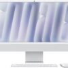 APPLE iMac Z1EH 59,62cm 23,5Zoll Nano Glas M4 10C CPU/10C GPU/16C N.E. 24GB 256GB SSD Gbit Eth MM MaKey TID DE Silber (Z1EH-MWUU3D/A-07BRX1)