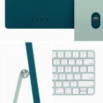 Apple iMac Apple M M3 59,7 cm [23.5] 4480 x 2520 Pixel PC All-in-one 8 GB 256 GB SSD macOS Sonoma Wi-Fi 6E [802.11ax] Verde (^IMAC 24 GRN M3 8C/10C 8GB/256GB) - Versione UK