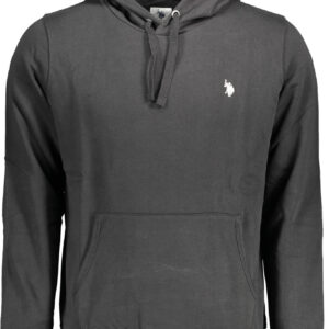 U.S. POLO FELPA SENZA ZIP UOMO NERO