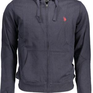 U.S. POLO FELPA CON ZIP UOMO BLU