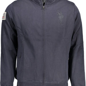 U.S. POLO FELPA CON ZIP UOMO BLU