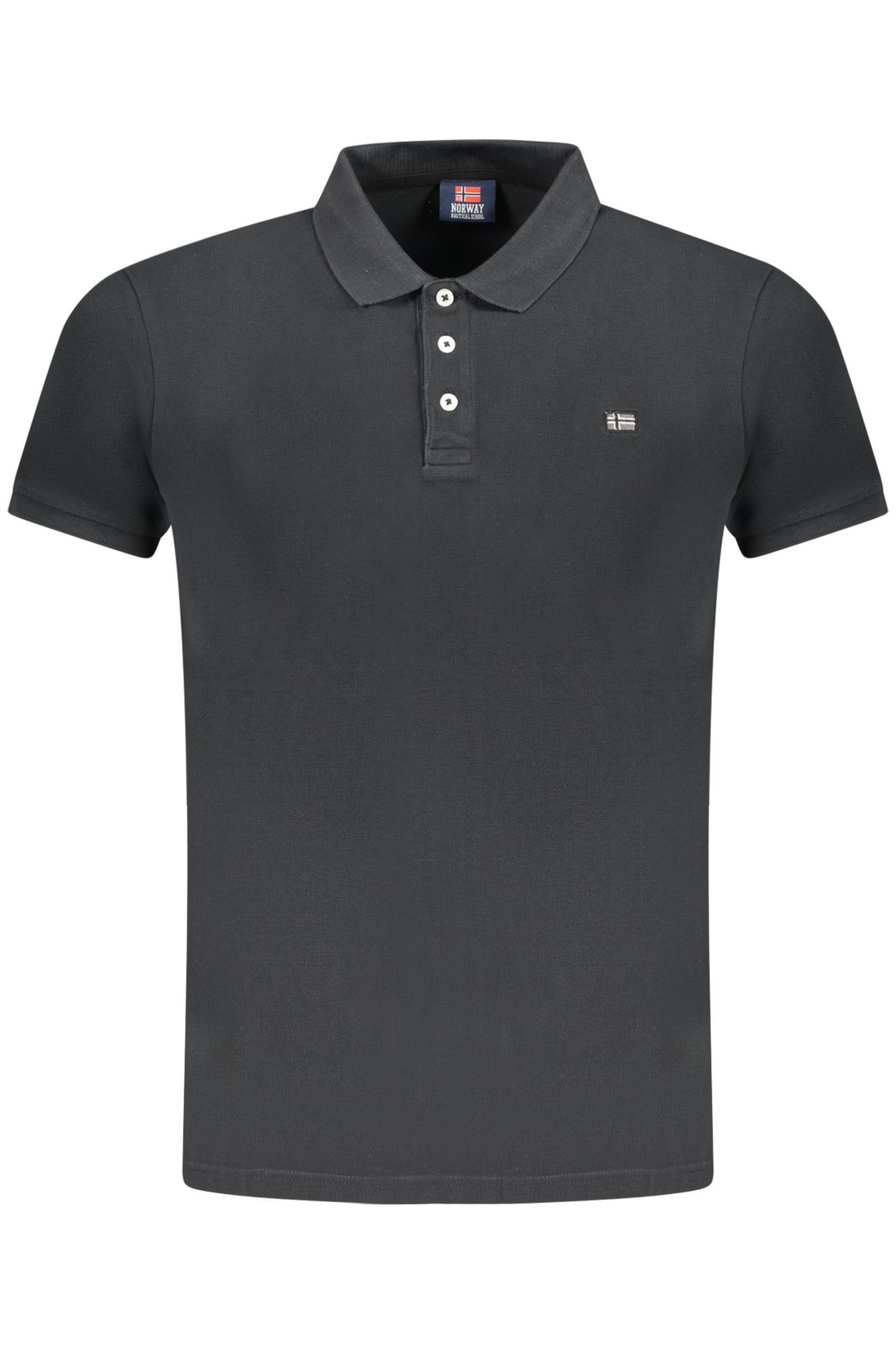 NORWAY 1963 POLO MANICHE CORTE UOMO NERO