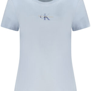 CALVIN KLEIN T-SHIRT MANICHE CORTE DONNA AZZURRO