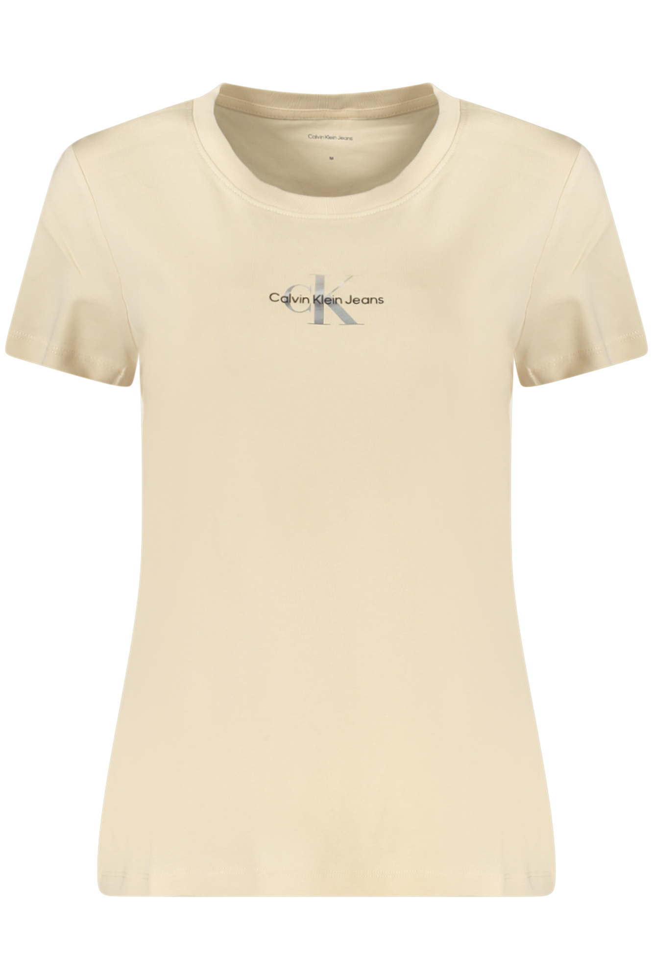 CALVIN KLEIN T-SHIRT MANICHE CORTE DONNA BEIGE