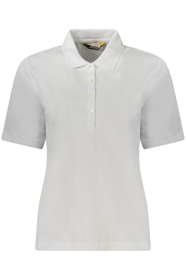 K-WAY POLO MANICHE CORTE DONNA BIANCO