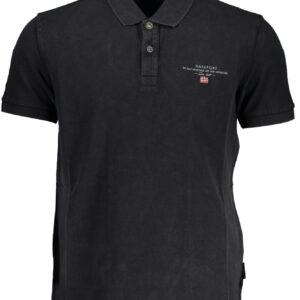 NAPAPIJRI POLO MANICHE CORTE UOMO NERO