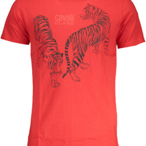 CAVALLI CLASS T-SHIRT MANICHE CORTE UOMO ROSSO