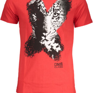 CAVALLI CLASS T-SHIRT MANICHE CORTE UOMO ROSSO