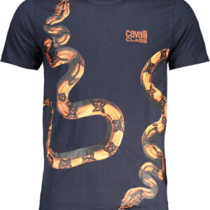 CAVALLI CLASS T-SHIRT MANICHE CORTE UOMO BLU