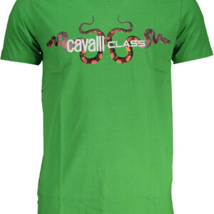 CAVALLI CLASS T-SHIRT MANICHE CORTE UOMO VERDE