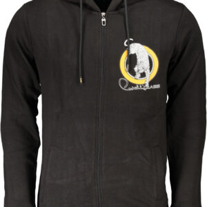 CAVALLI CLASS FELPA CON ZIP UOMO NERO