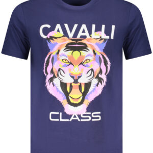 CAVALLI CLASS T-SHIRT MANICHE CORTE UOMO BLU