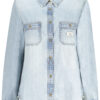 GUESS JEANS CAMICIA MANICHE LUNGHE DONNA AZZURRO