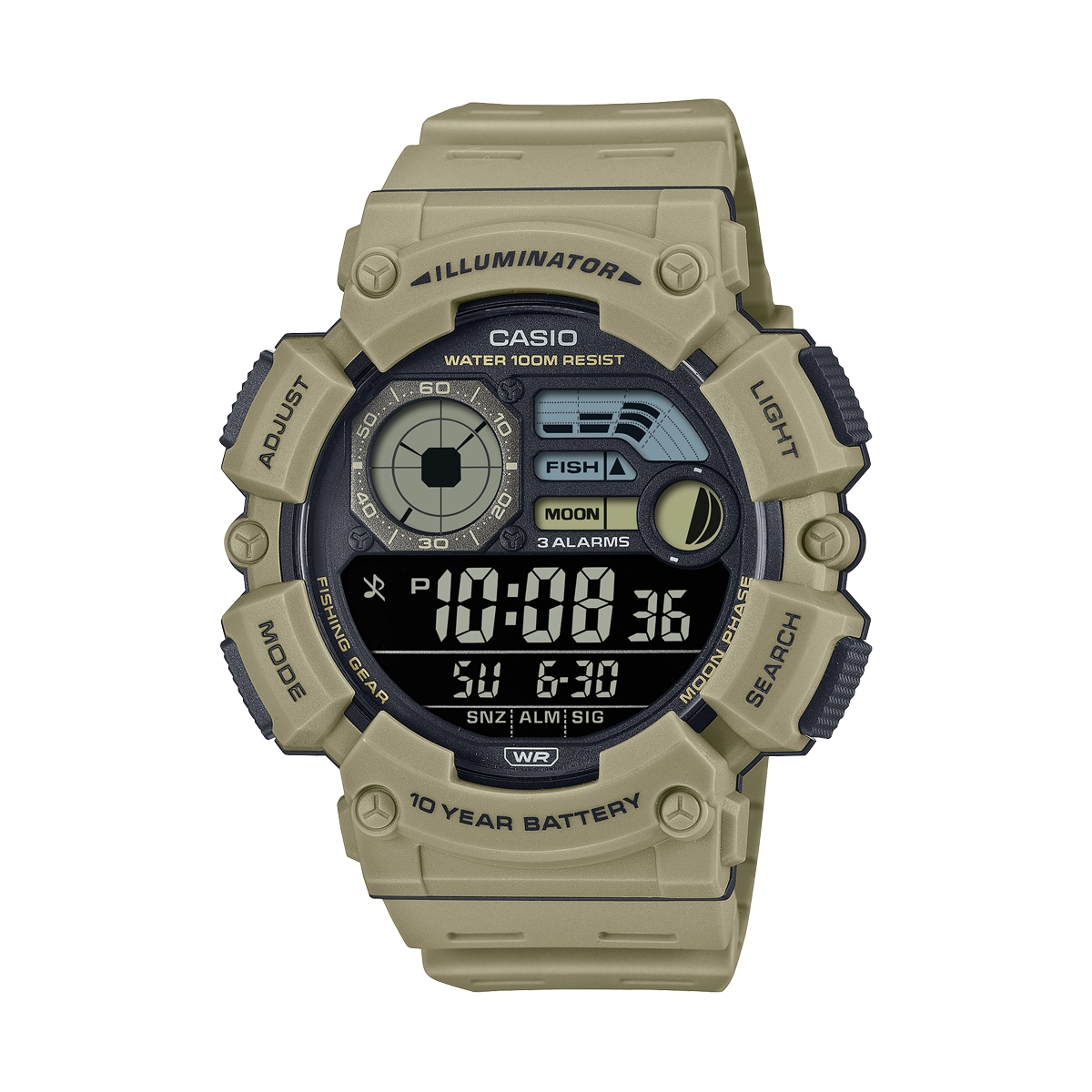 CASIO SPORT Mod. ILLUMINATOR 10 YEARS BATTERY - SAND