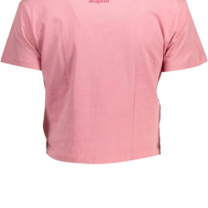 DESIGUAL T-SHIRT MANICHE CORTE DONNA ROSA