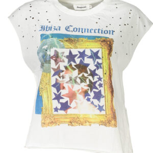 DESIGUAL T-SHIRT SENZA MANICHE DONNA BIANCO