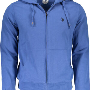 U.S. POLO FELPA CON ZIP UOMO BLU