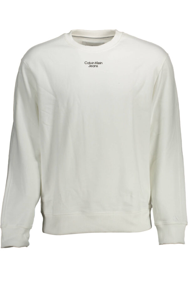 CALVIN KLEIN FELPA SENZA ZIP UOMO BIANCO