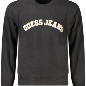 GUESS JEANS FELPA SENZA ZIP UOMO NERO