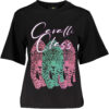 CAVALLI CLASS T-SHIRT MANICHE CORTE DONNA NERO