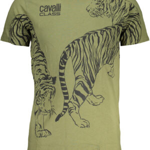 CAVALLI CLASS T-SHIRT MANICHE CORTE UOMO VERDE