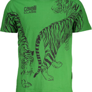 CAVALLI CLASS T-SHIRT MANICHE CORTE UOMO VERDE