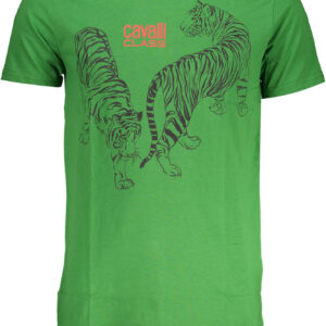 CAVALLI CLASS T-SHIRT MANICHE CORTE UOMO VERDE