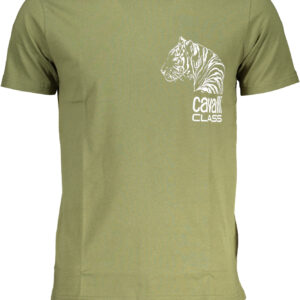 CAVALLI CLASS T-SHIRT MANICHE CORTE UOMO VERDE