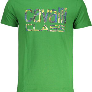 CAVALLI CLASS T-SHIRT MANICHE CORTE UOMO VERDE