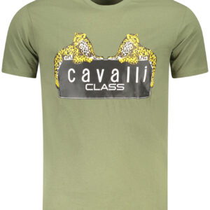 CAVALLI CLASS T-SHIRT MANICHE CORTE UOMO VERDE