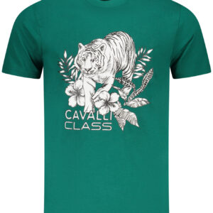 CAVALLI CLASS T-SHIRT MANICHE CORTE UOMO VERDE