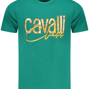 CAVALLI CLASS T-SHIRT MANICHE CORTE UOMO VERDE