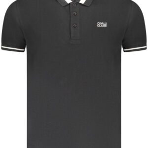 CAVALLI CLASS POLO MANICHE CORTE UOMO NERO