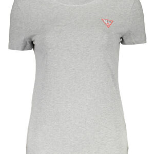 GUESS JEANS T-SHIRT MANICHE CORTE DONNA GRIGIO