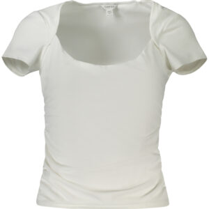 GUESS JEANS T-SHIRT MANICHE CORTE DONNA BIANCO