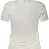 GUESS JEANS T-SHIRT MANICHE CORTE DONNA BIANCO
