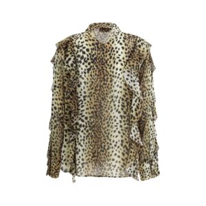 Silk chiffon leopard Shirt
