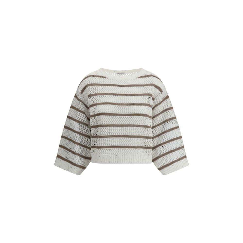 Sweater in perforated knit