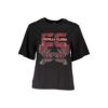 Black Cotton Women T-Shirt