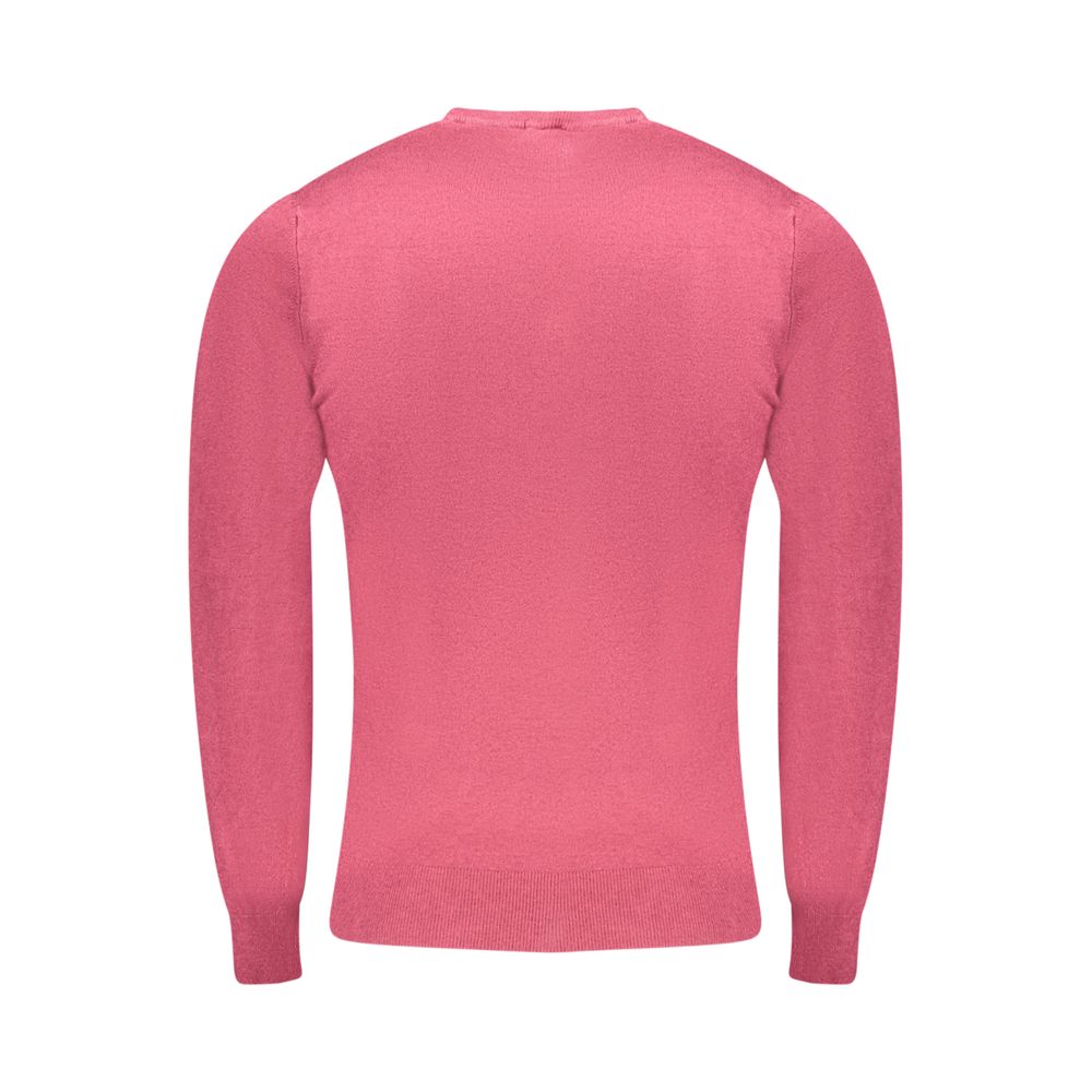 Red Viscose Men Sweater