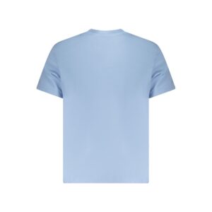Light Blue Cotton Men T-Shirt
