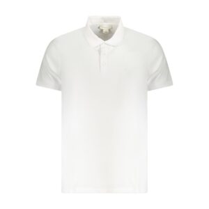White Cotton Men Polo Shirt