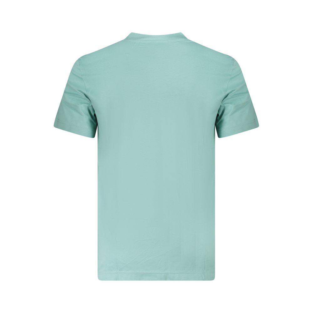Light Blue Cotton Men T-Shirt