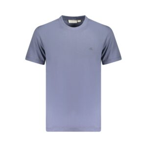 Blue Cotton Men T-Shirt