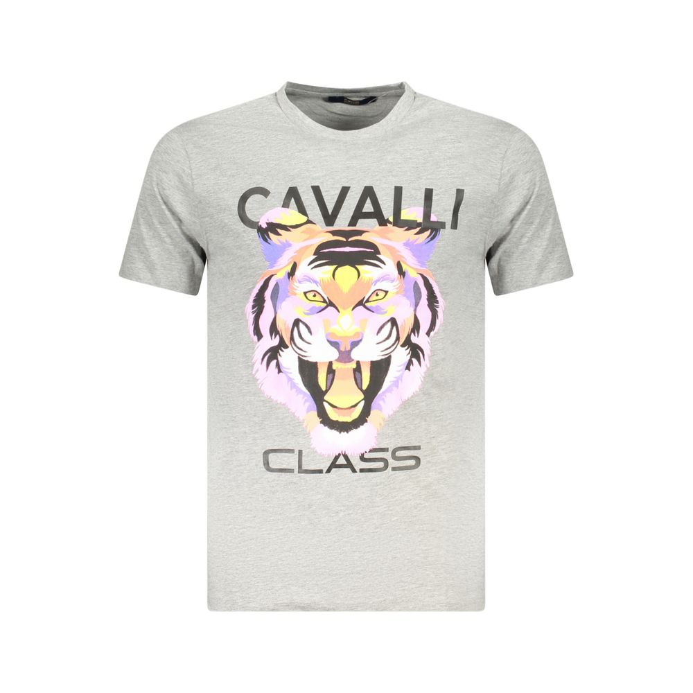 Gray Cotton Men T-Shirt