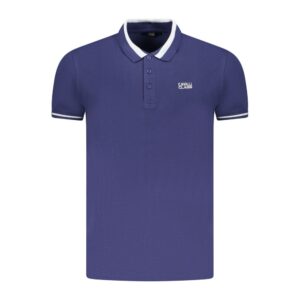 Blue Cotton Polo Shirt