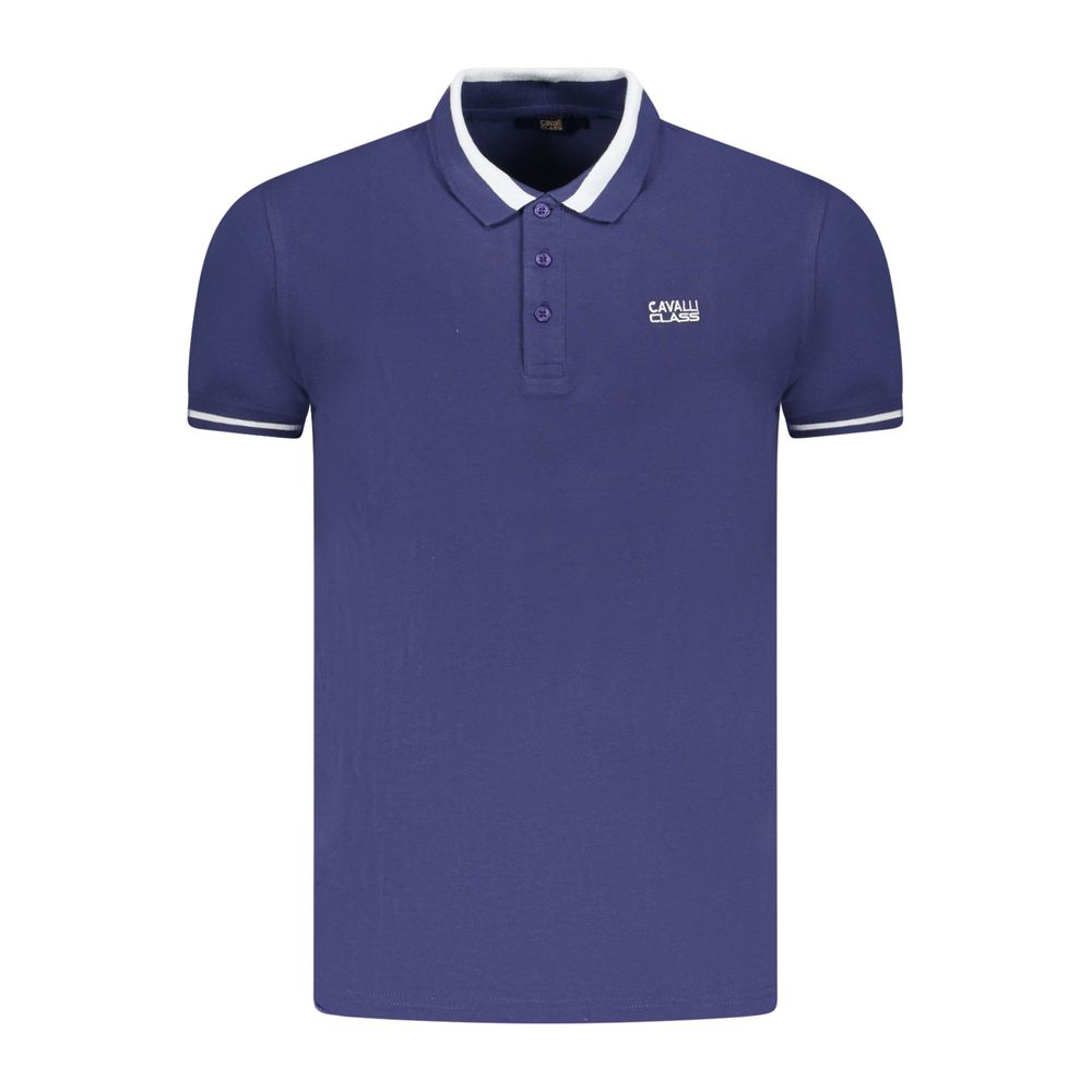 Blue Cotton Polo Shirt