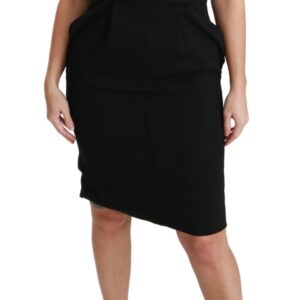 Elegant Knee-Length Sheath Dress in Black