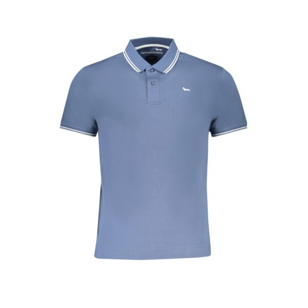 Blue Cotton Polo Shirt